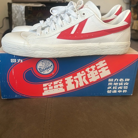 White and Red Athletic Shoes - Picture 4 of 6